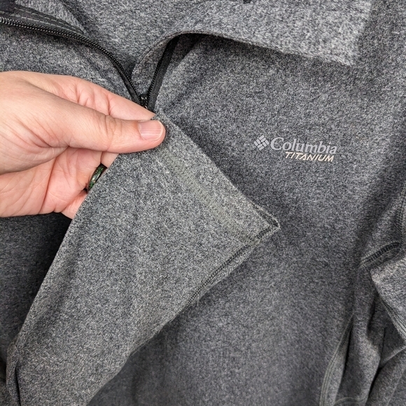 Columbia Tech Knit Quarter Zip Pullover Sz L - Picture 9 of 13